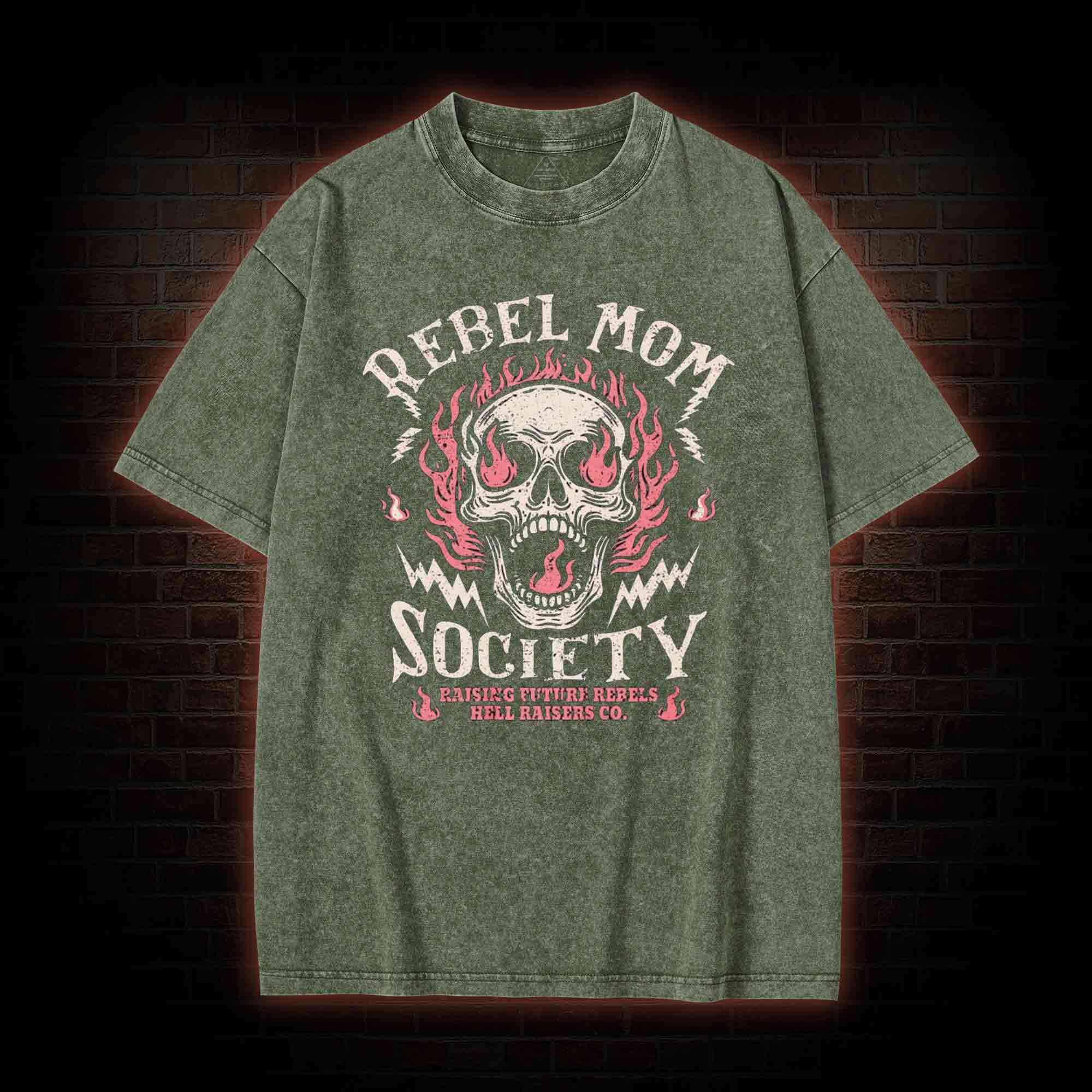 Rebel Mom Society Washed T-shirt