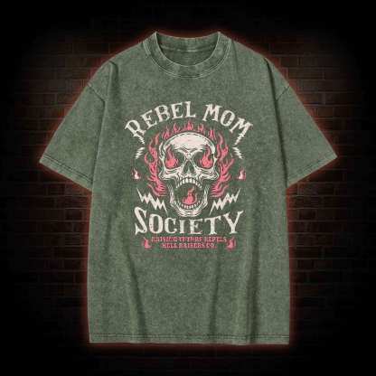 Rebel Mom Society Washed T-shirt