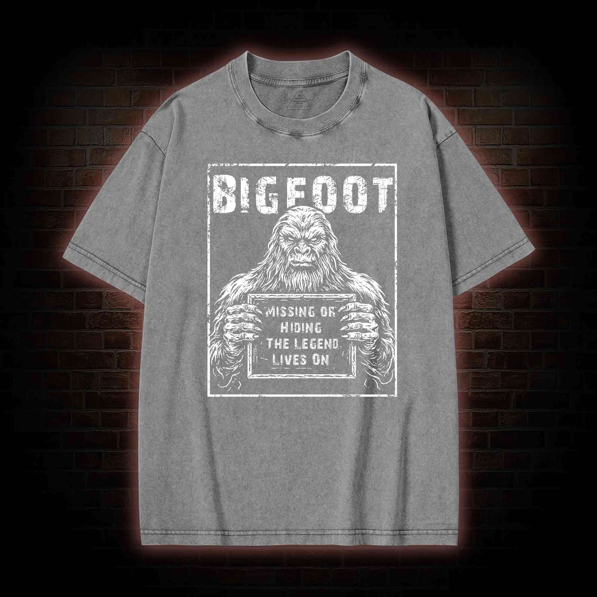 Bigfoot the Legend Lives on Washed T-shirt