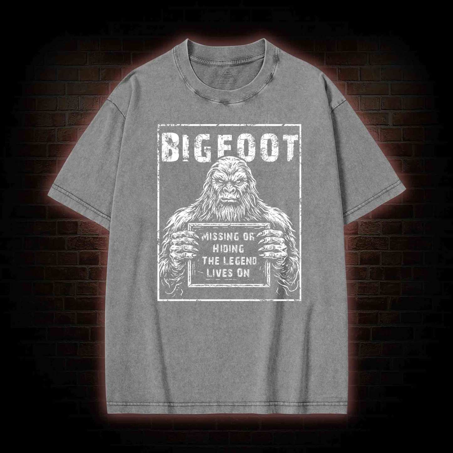 Bigfoot the Legend Lives on Washed T-shirt