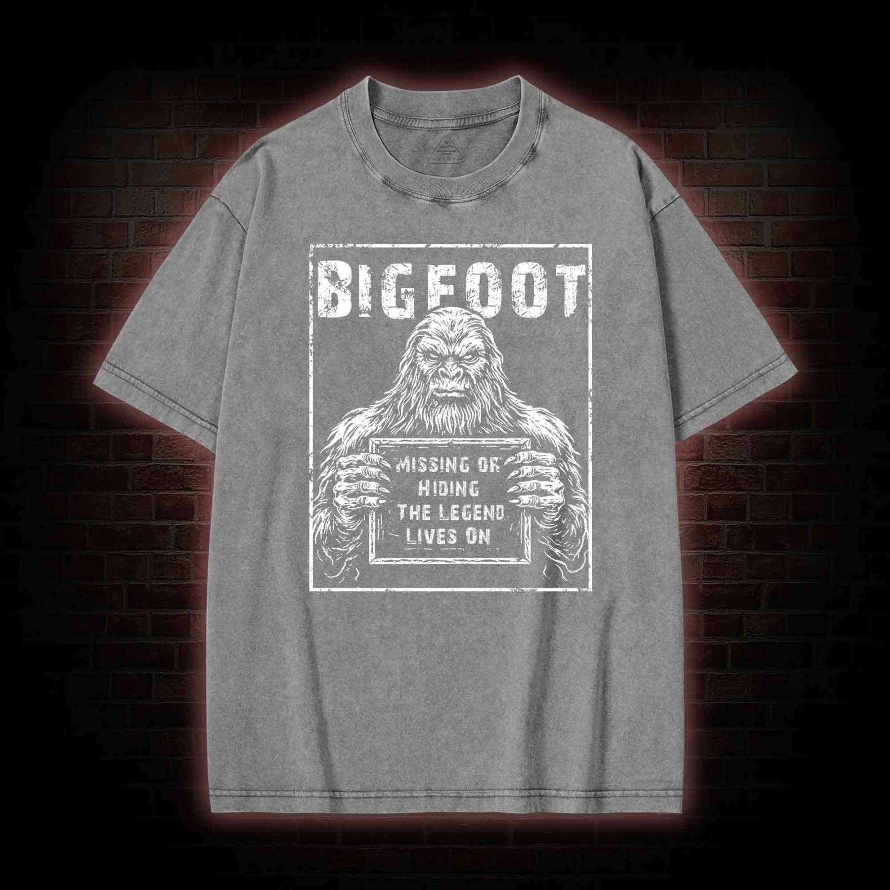 Bigfoot the Legend Lives on Washed T-shirt