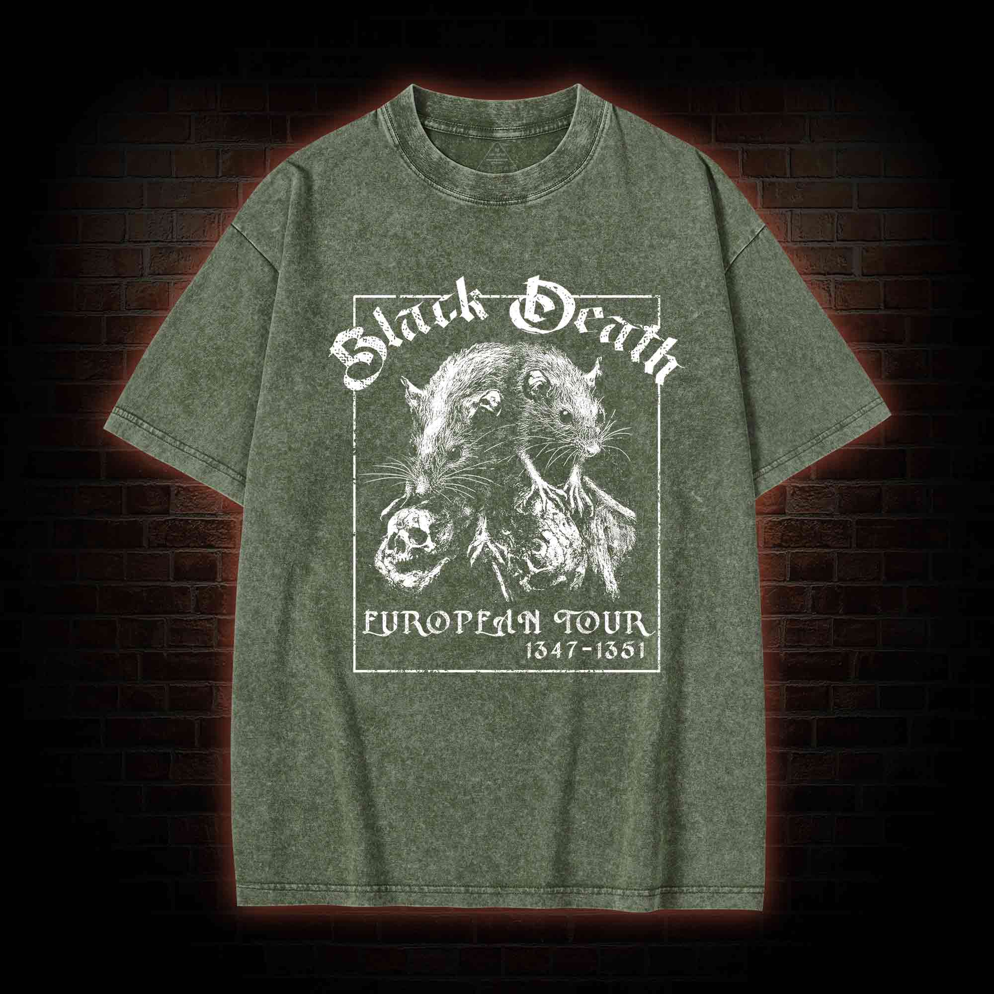 Black Death European Tour Washed T-shirt