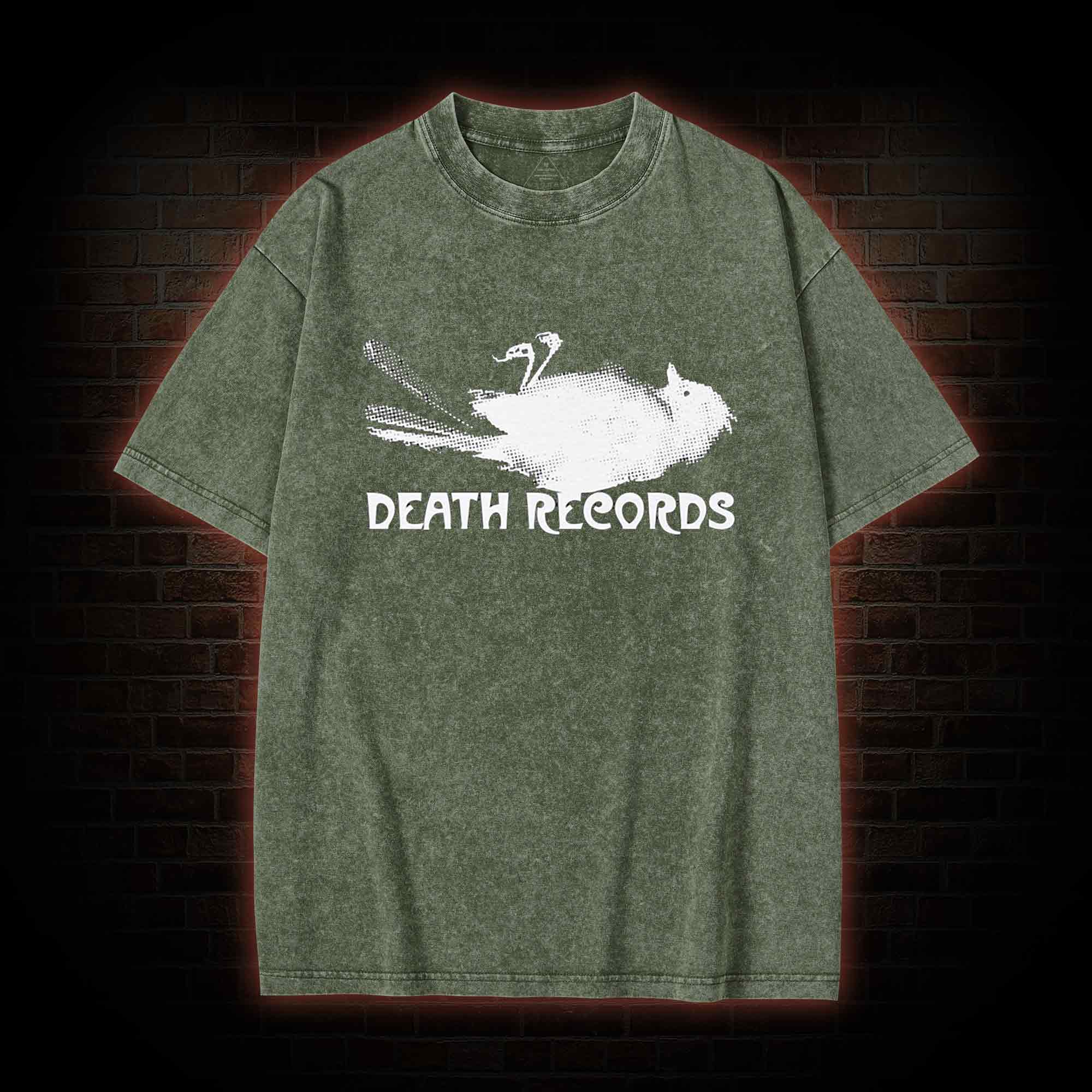 Death Records Washed T-shirt