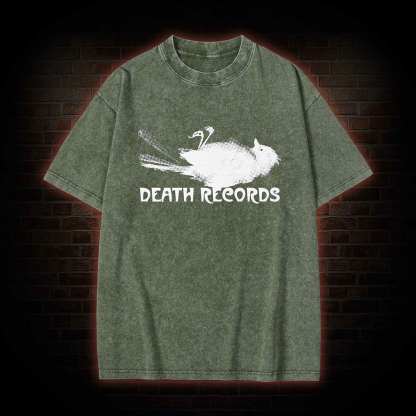 Death Records Washed T-shirt