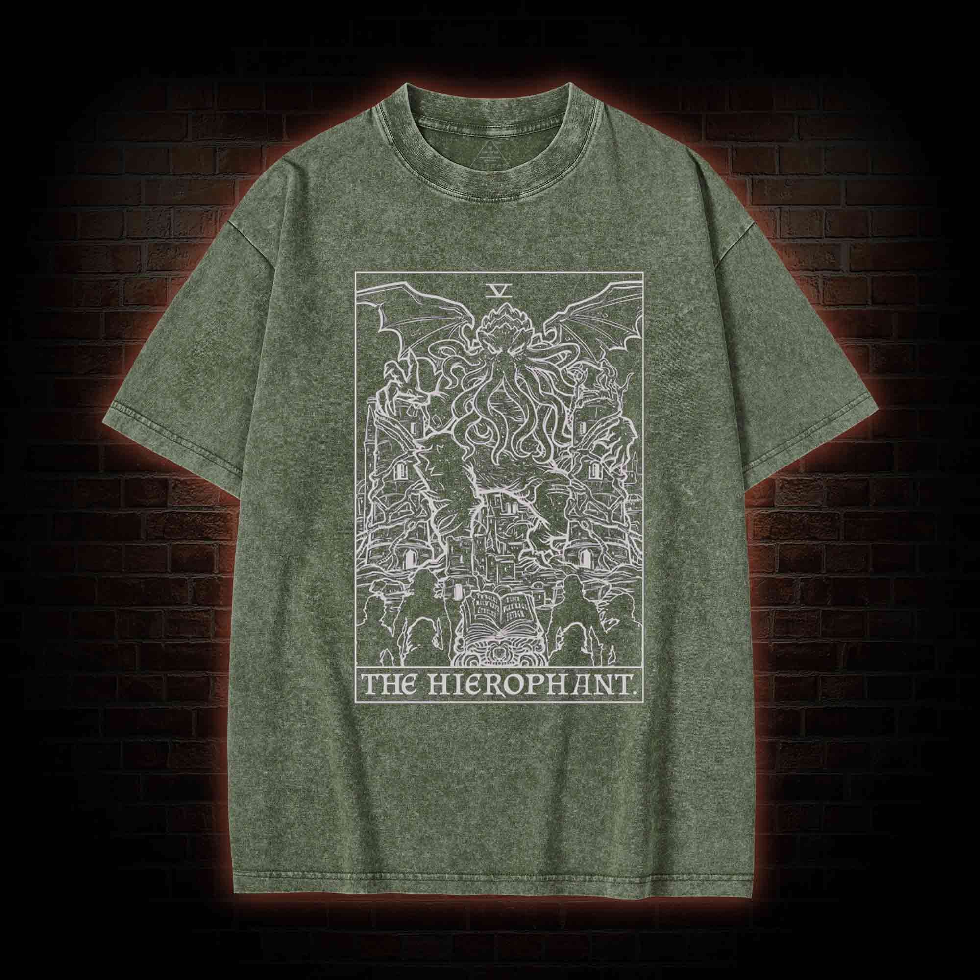The Hierophant Tarot Card Washed T-shirt