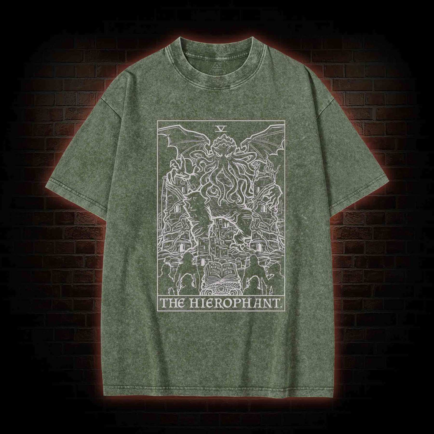 The Hierophant Tarot Card Washed T-shirt