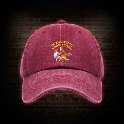 Overcoming Your Fears Washed Vintage Baseball Cap