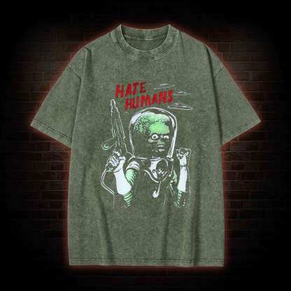 Hate Humans Washed T-shirt