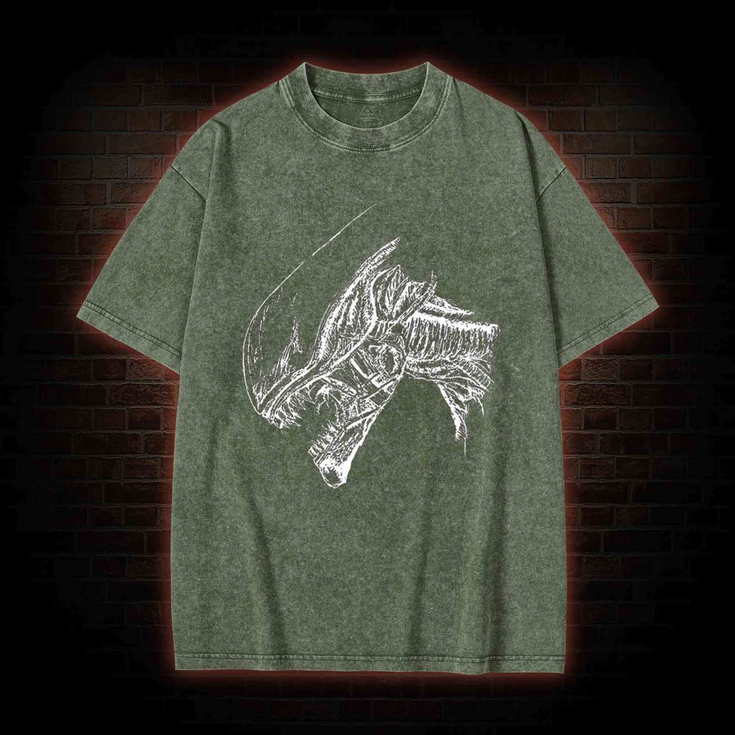 Aliens Head Washed T-shirt