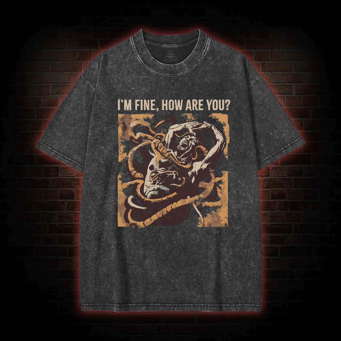 I’m Fine How Are You Washed T-shirt