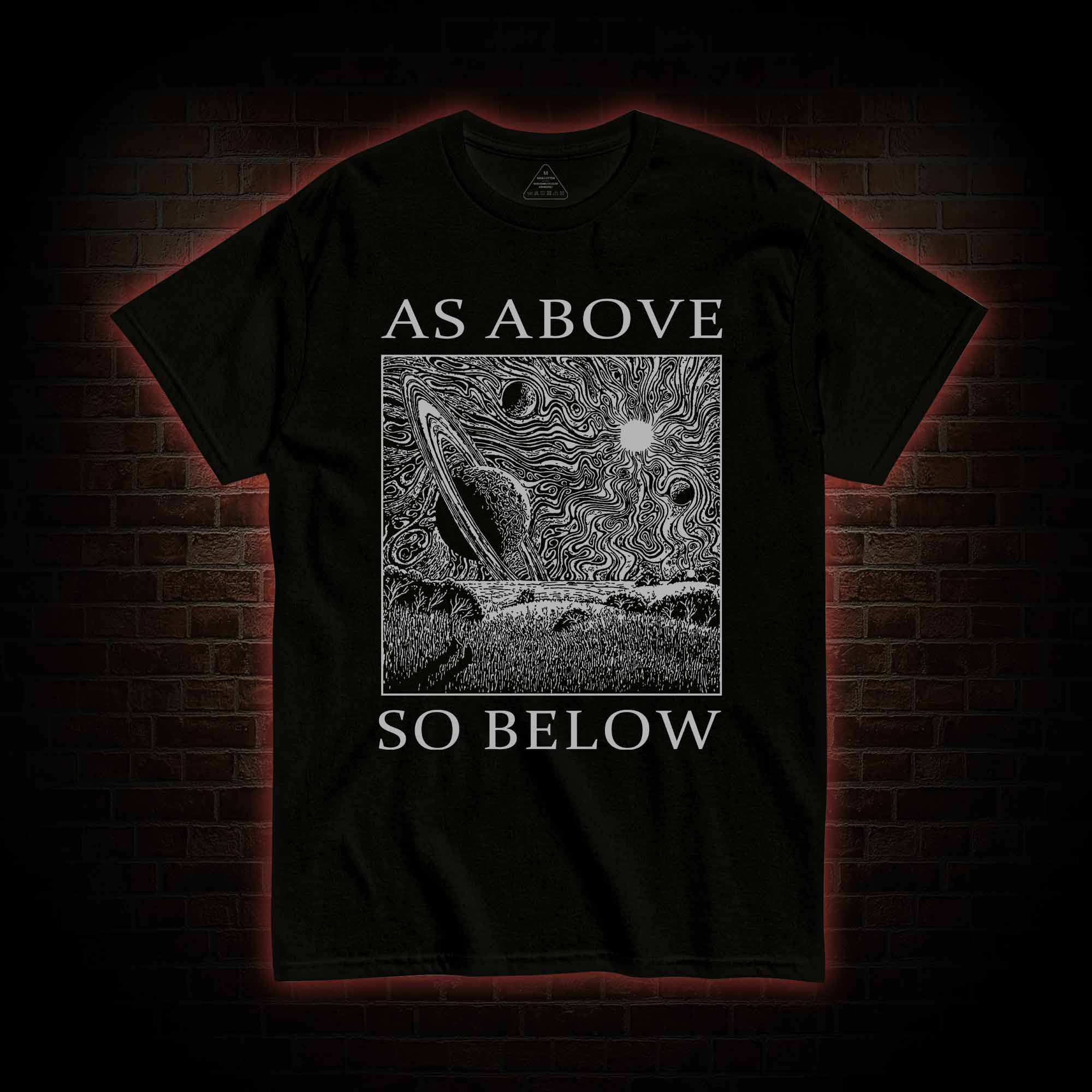 Retro As Above So Below T-shirt 