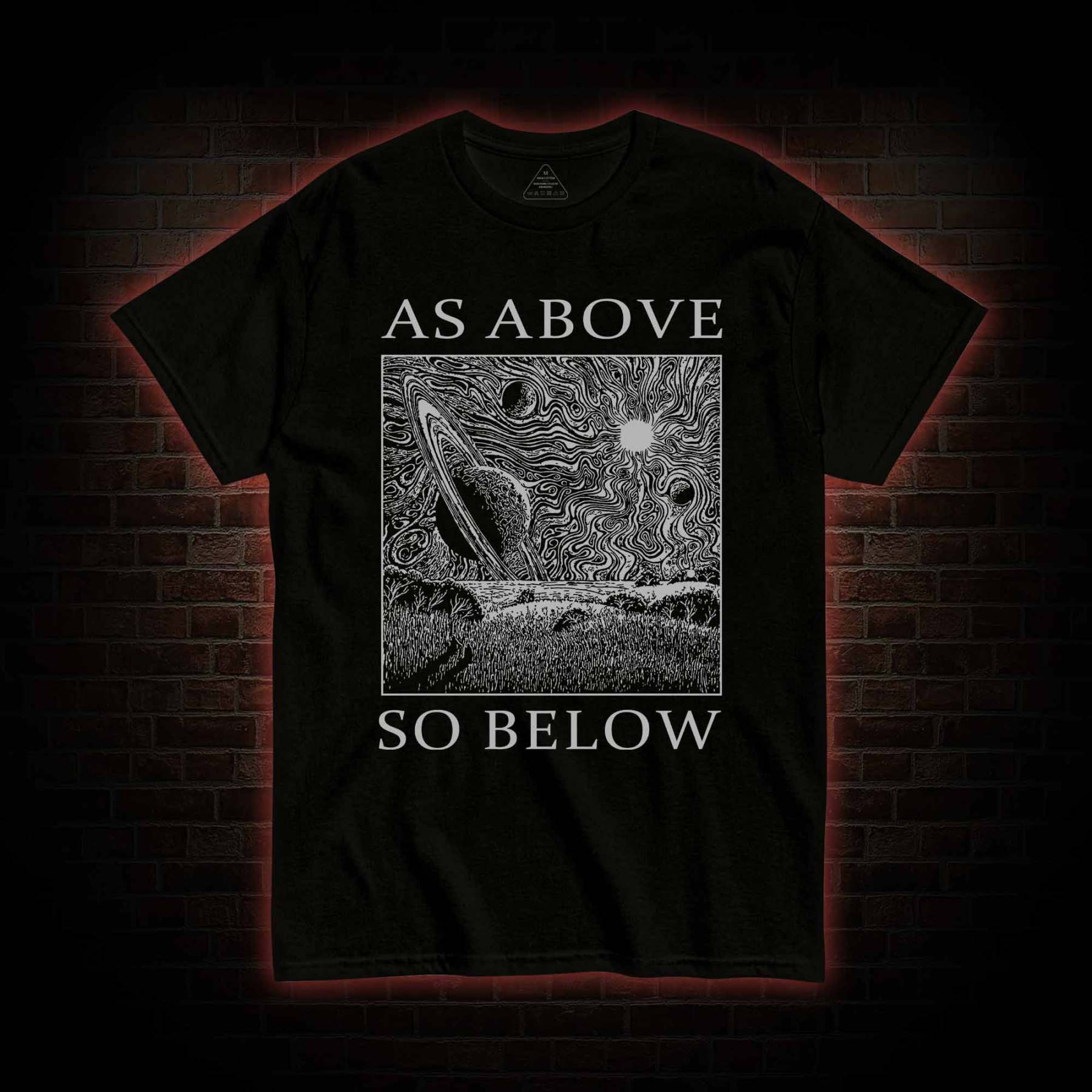 Retro As Above So Below T-shirt