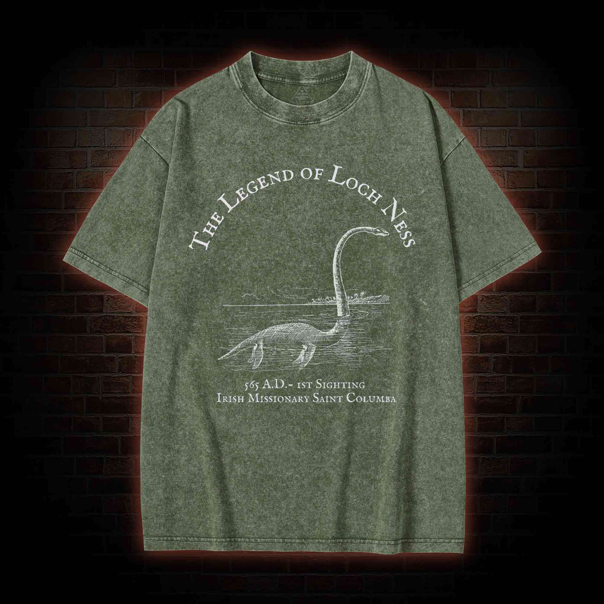 Loch Ness Monster Washed T-shirt
