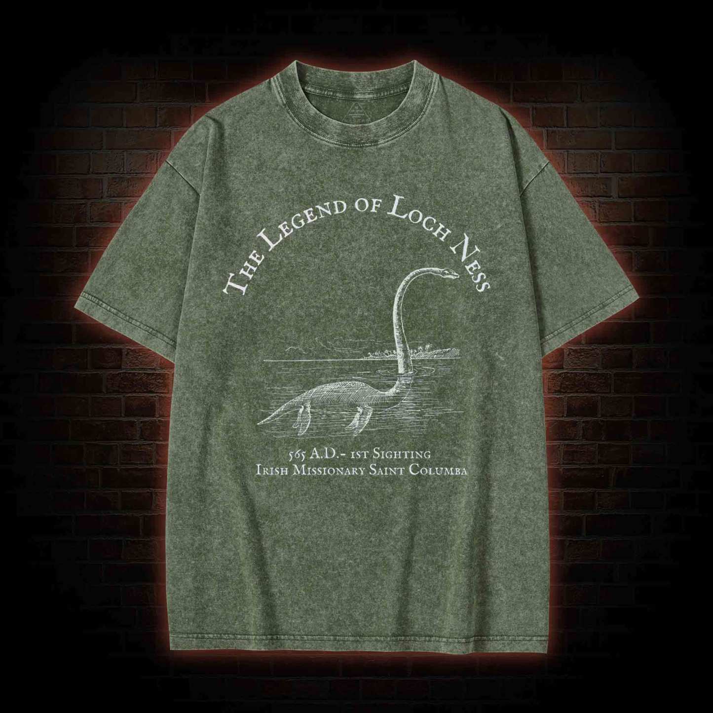 Loch Ness Monster Washed T-shirt