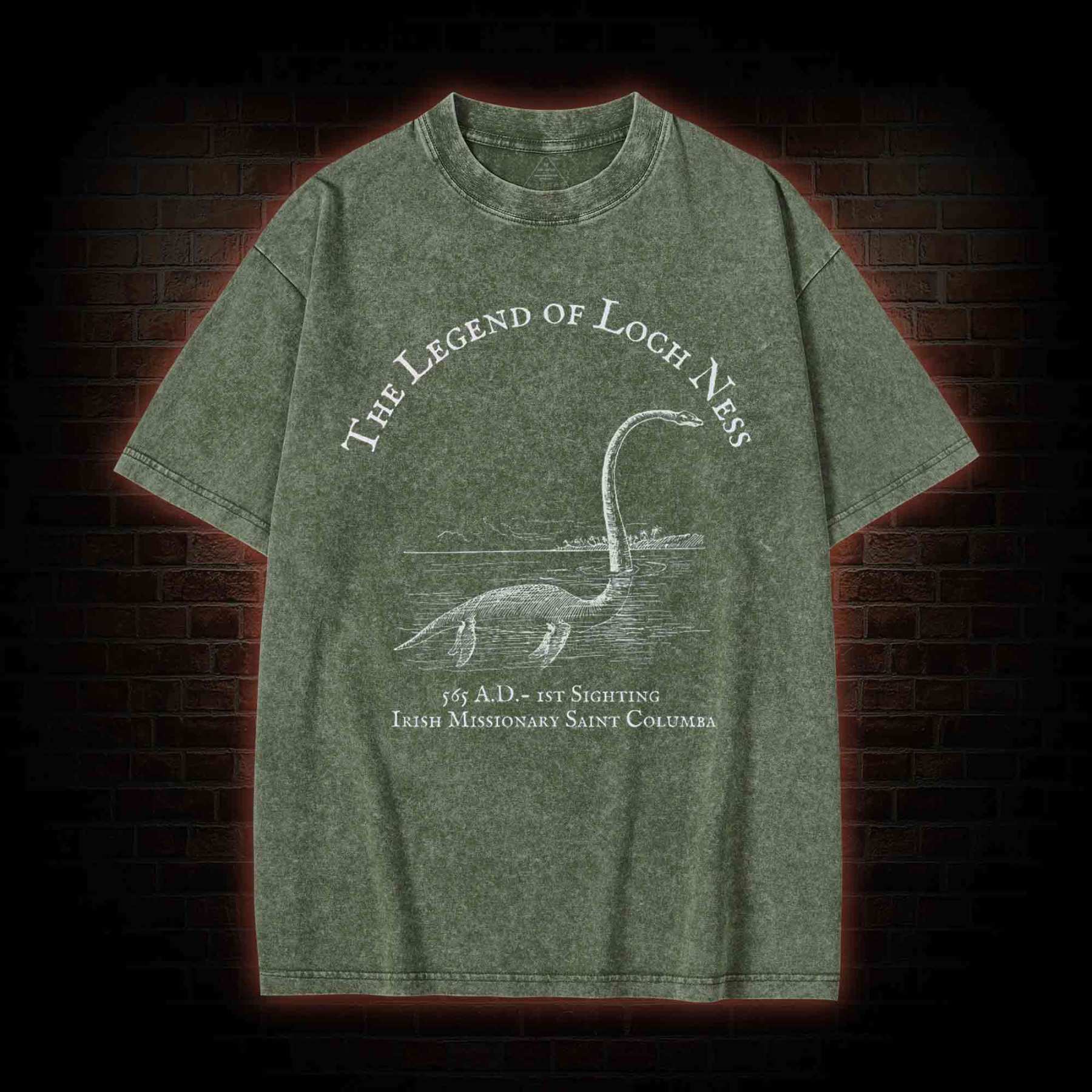 Loch Ness Monster Washed T-shirt