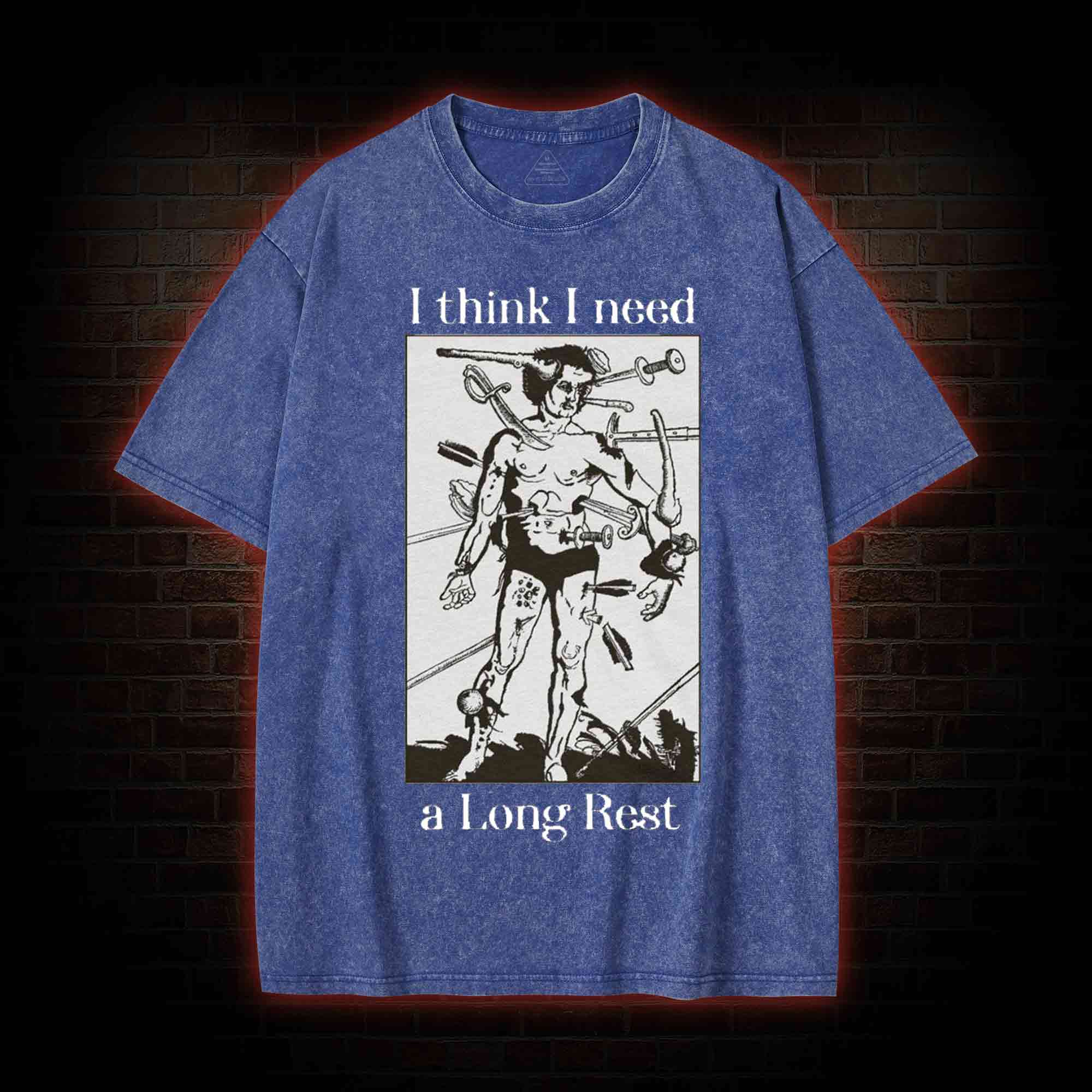 I Think I Need A Long Rest Washed T-shirt