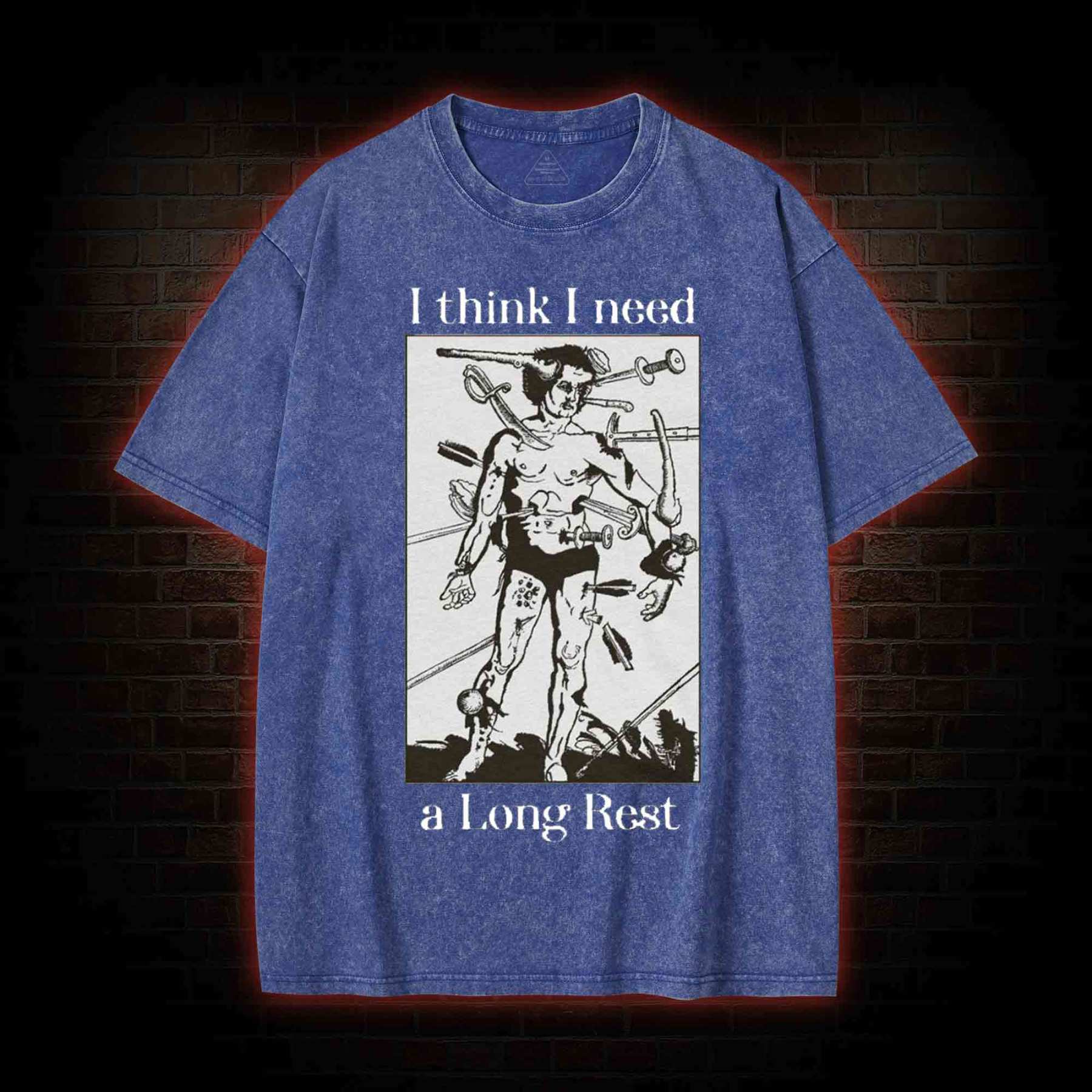 I Think I Need A Long Rest Washed T-shirt