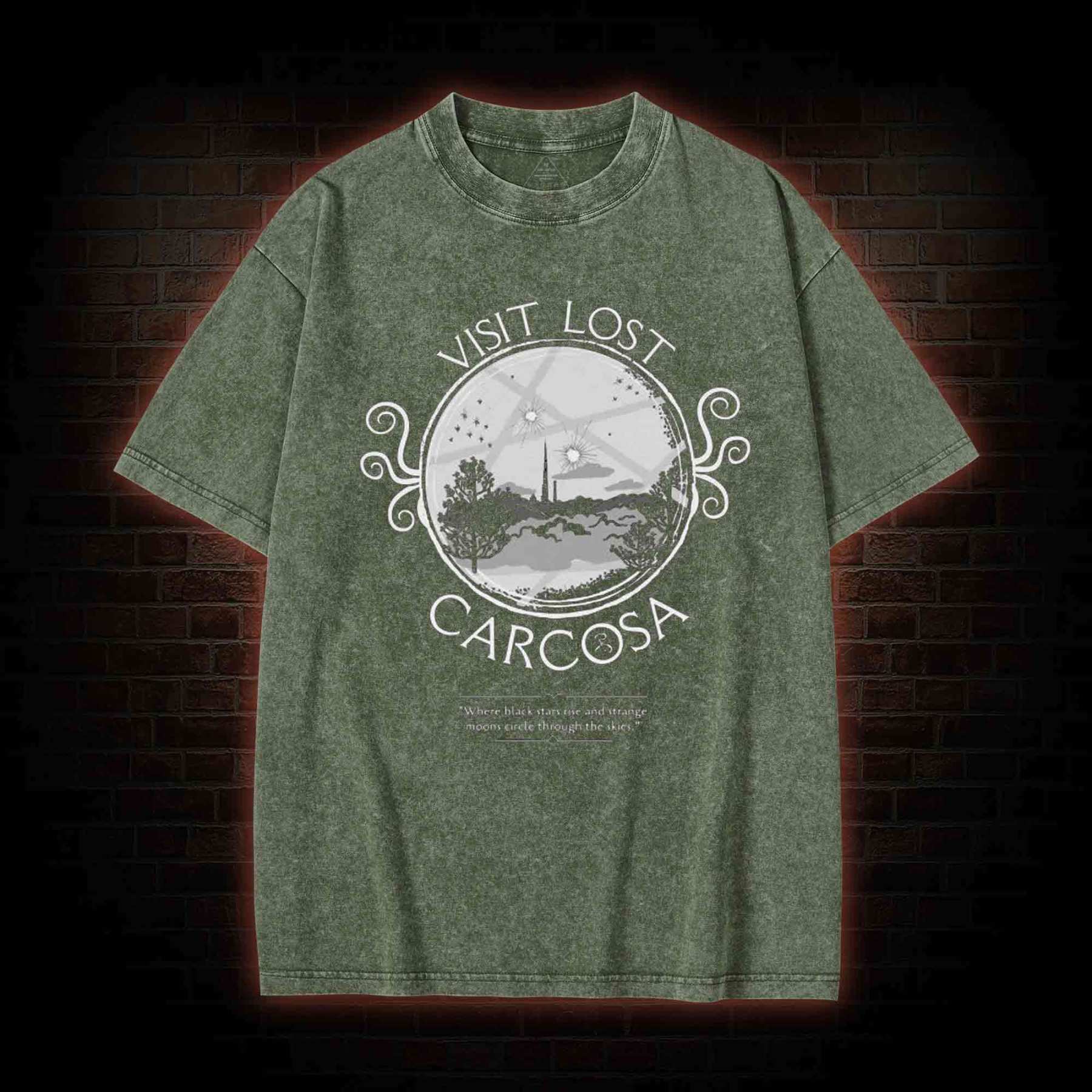 Visit Lost Carcosa Washed T-shirt
