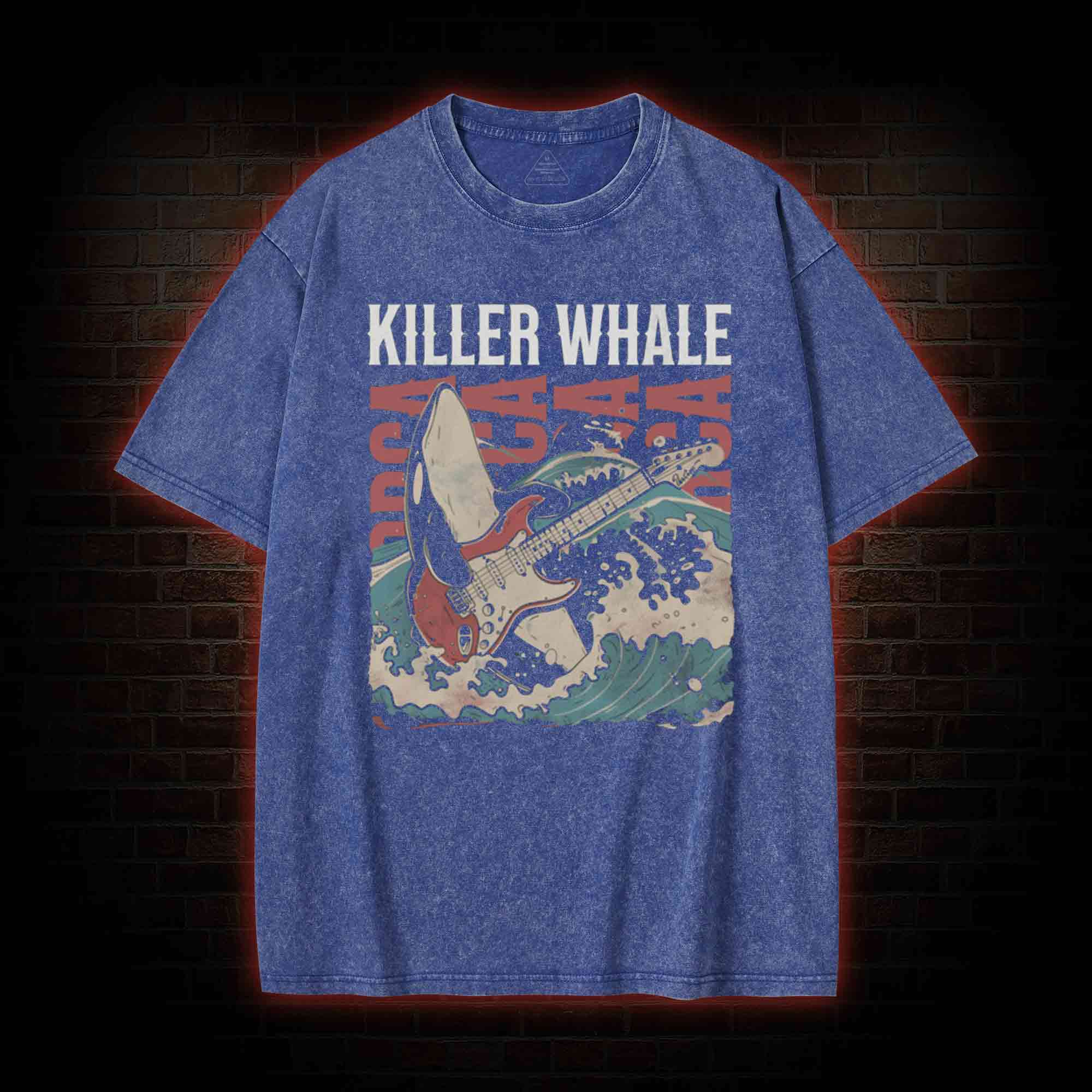 Orca Killer Whale Washed T-shirt
