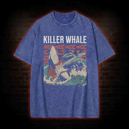 Orca Killer Whale Washed T-shirt