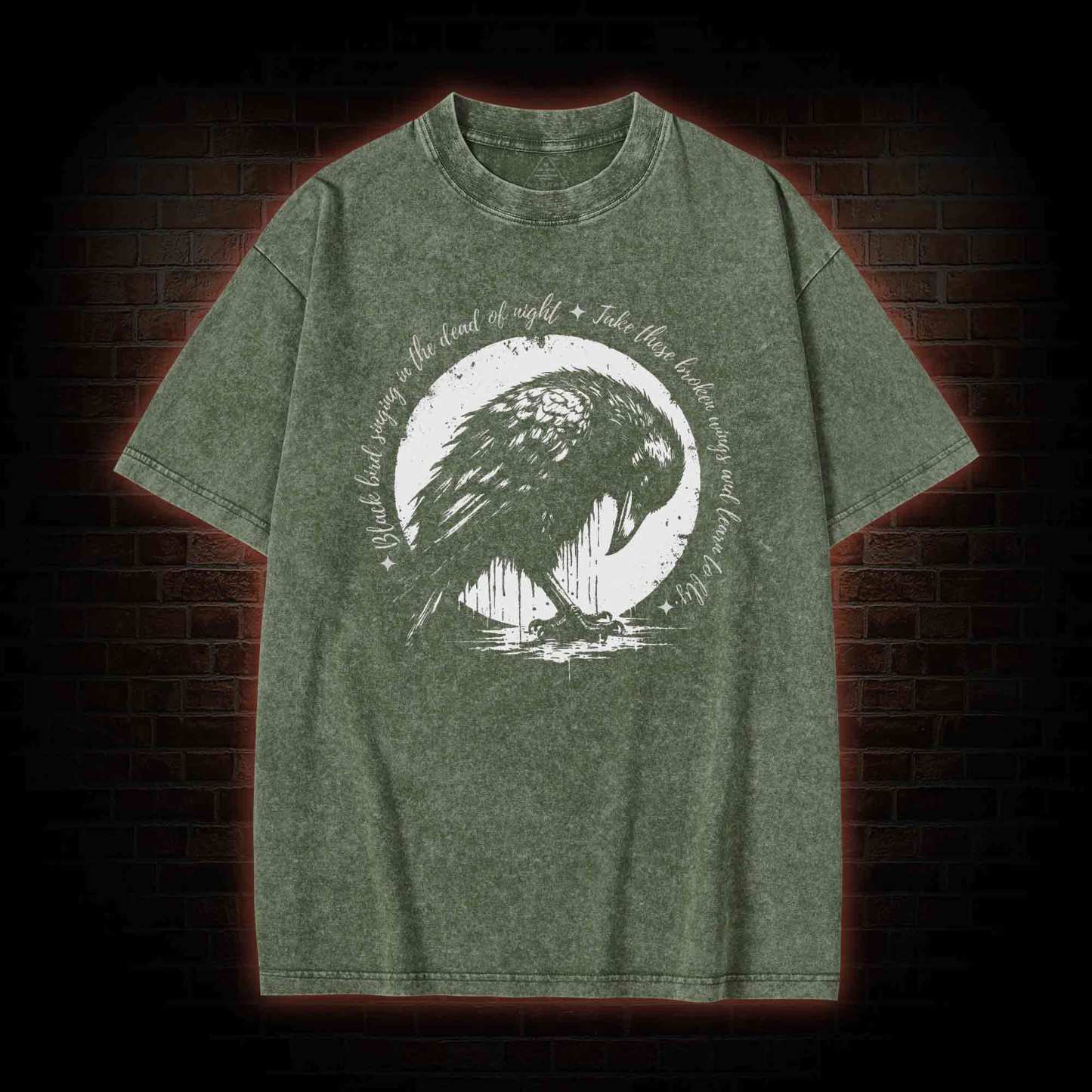 Blackbird Singing in the Dead of Night Washed T-shirt