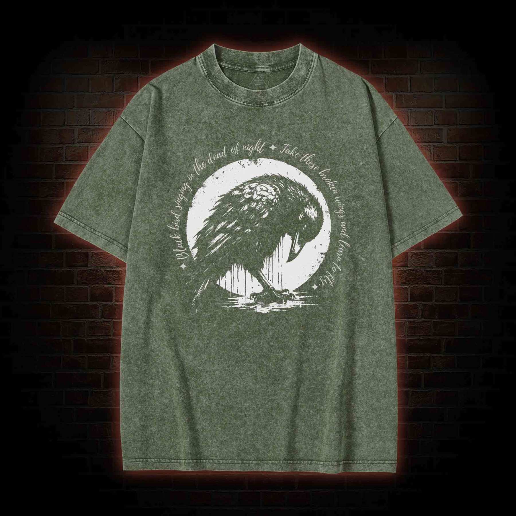 Blackbird Singing in the Dead of Night Washed T-shirt