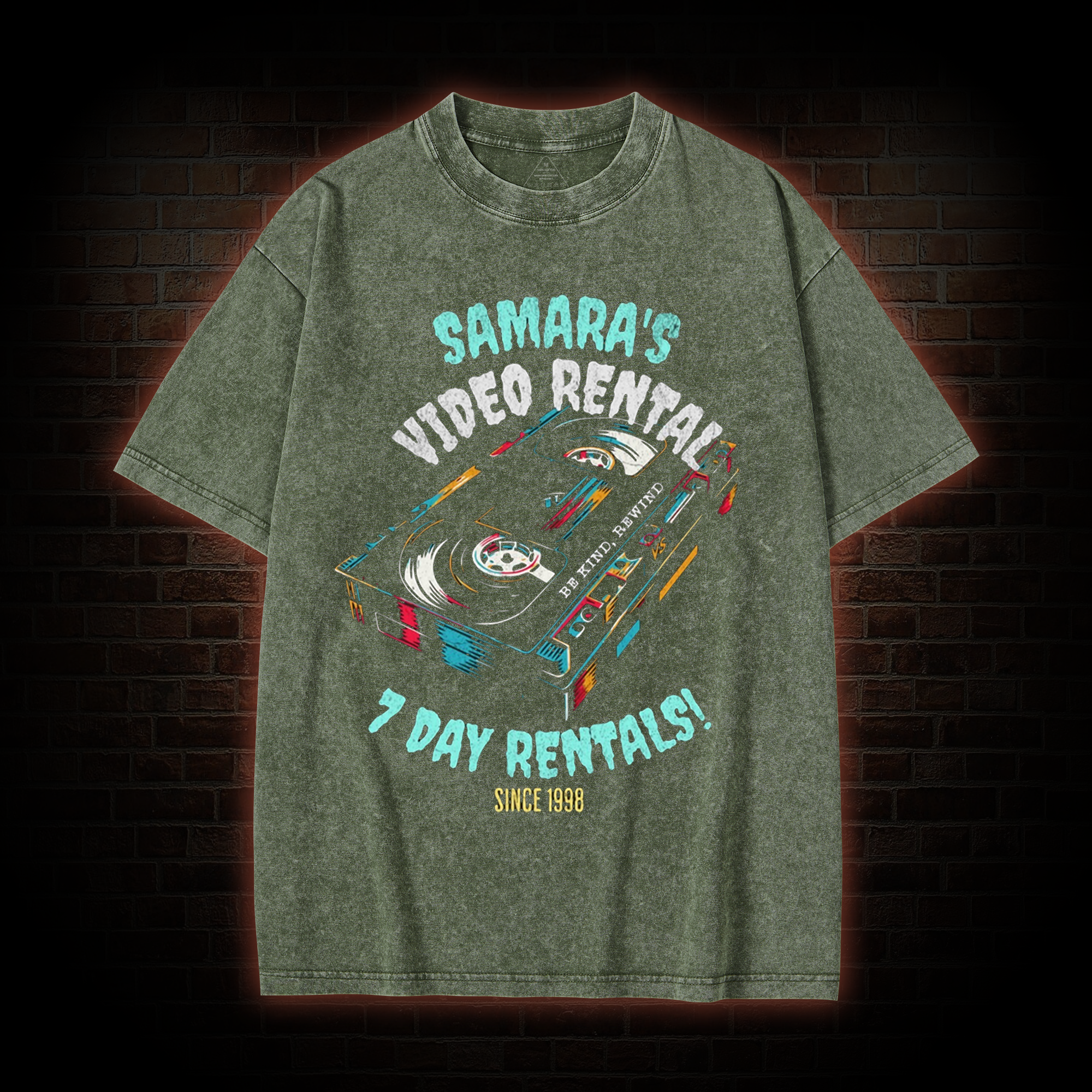 Samara's Video Rental Washed T-shirt