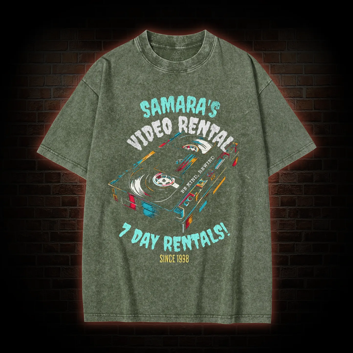 Samara's Video Rental Washed T-shirt