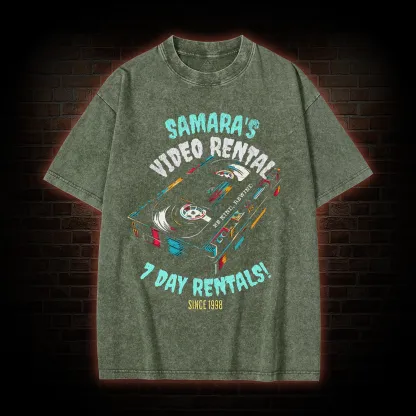 Samara's Video Rental Washed T-shirt