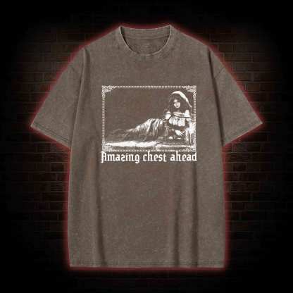 Amazing Chest Ahead Washed T-shirt