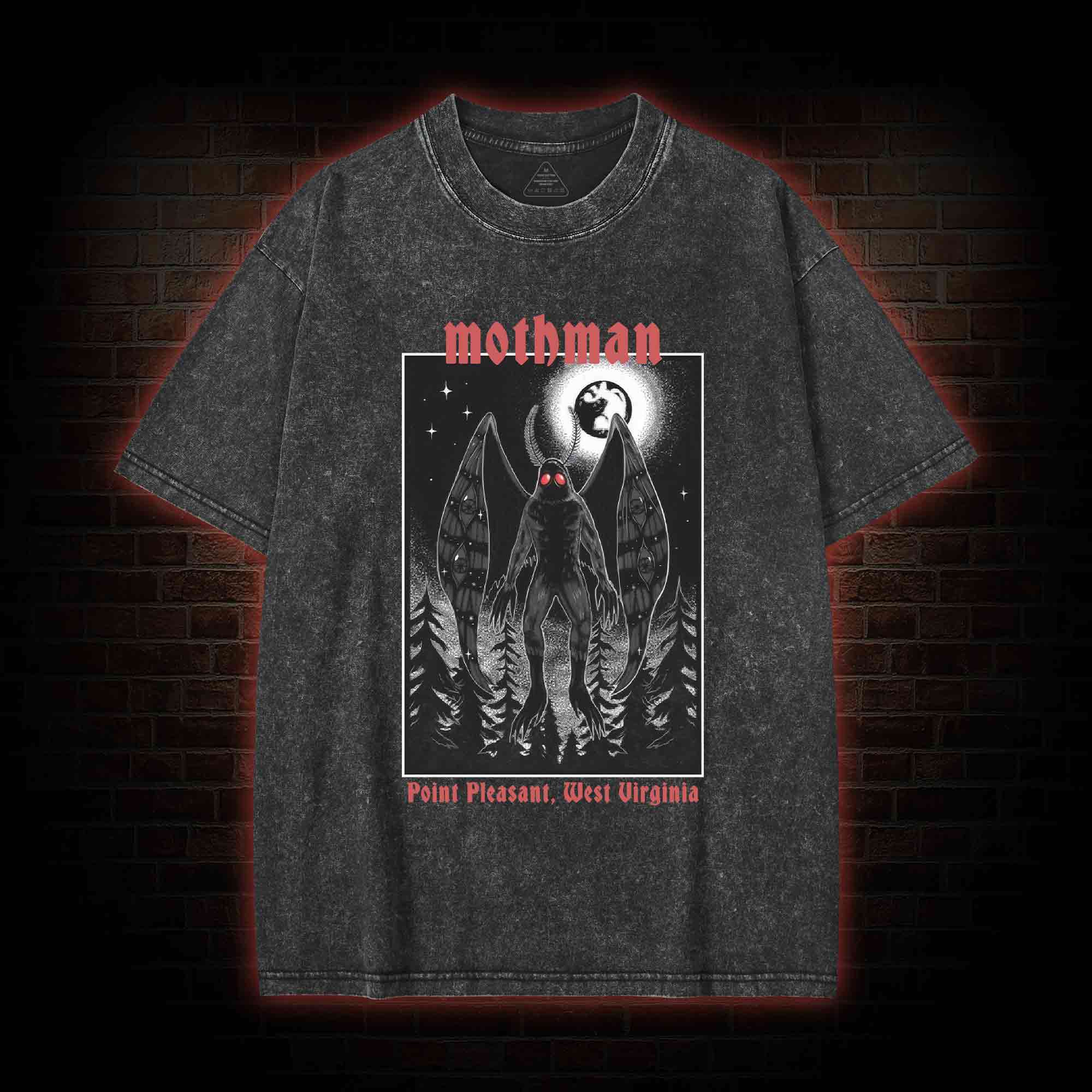 Mothman in the Forest Washed T-shirt