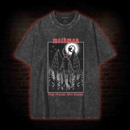 Mothman in the Forest Washed T-shirt