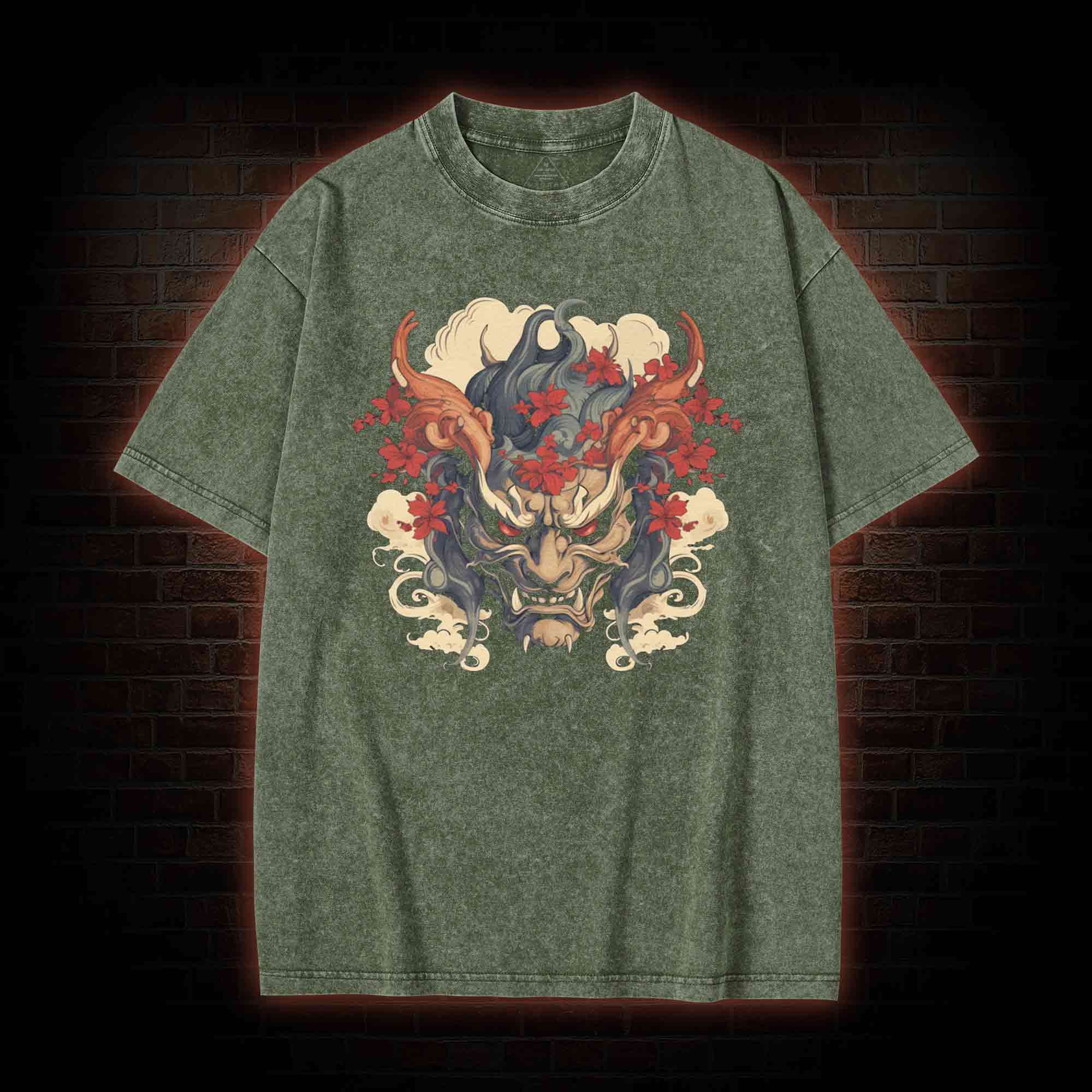 Oni Mask Washed T-shirt