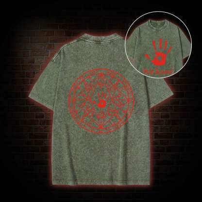 we know Back Print Washed T-shirt