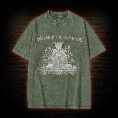 Worship The Old Gods Washed T-shirt