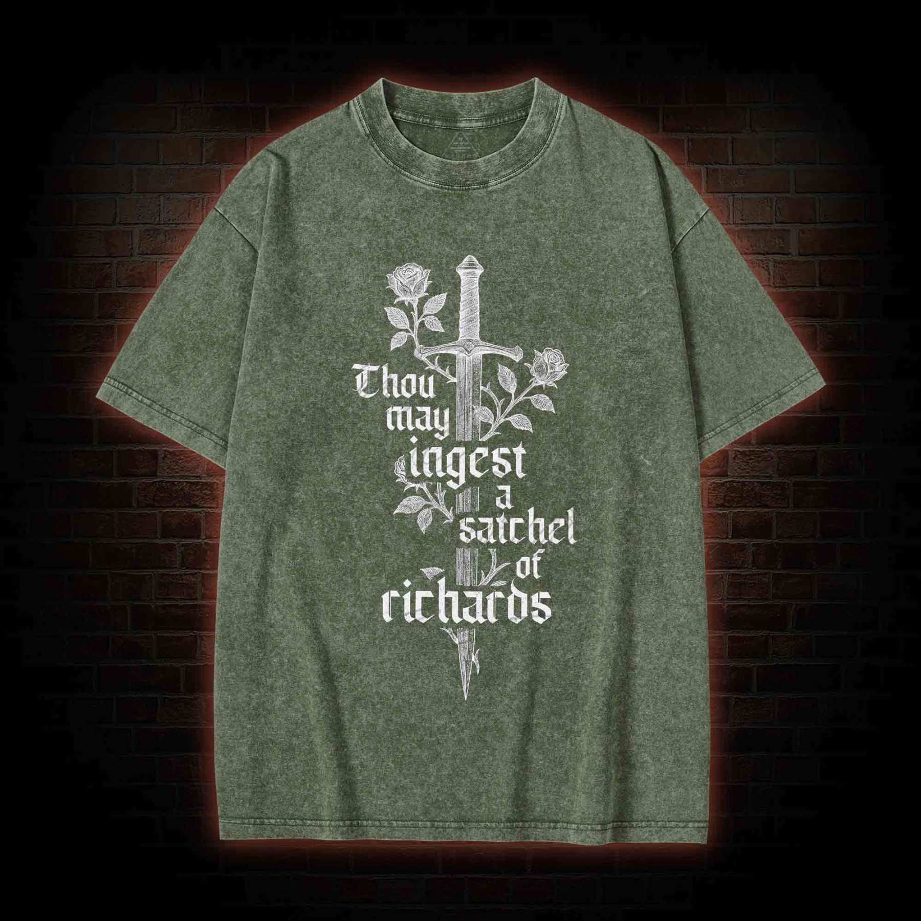 Thou May Ingest A Satchel of Richards Washed T-shirt