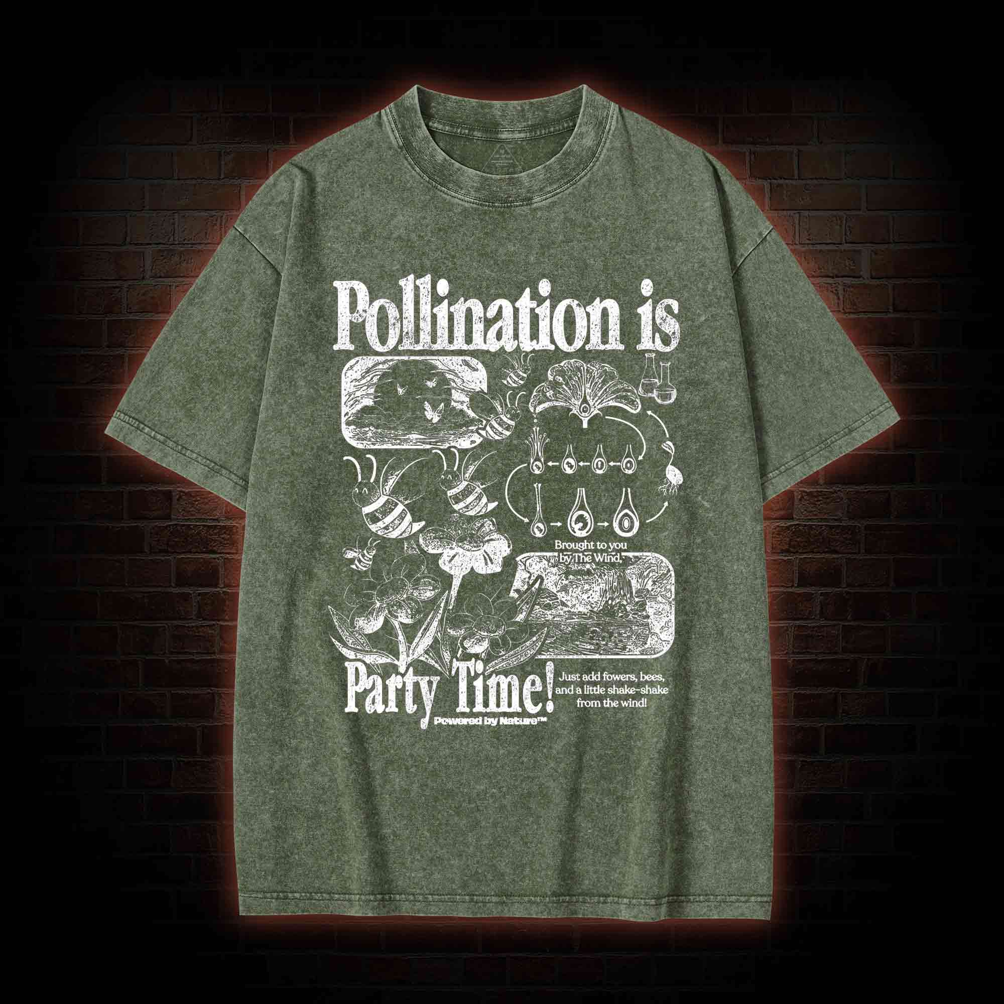 Pollination is Party Time! Washed T-shirt