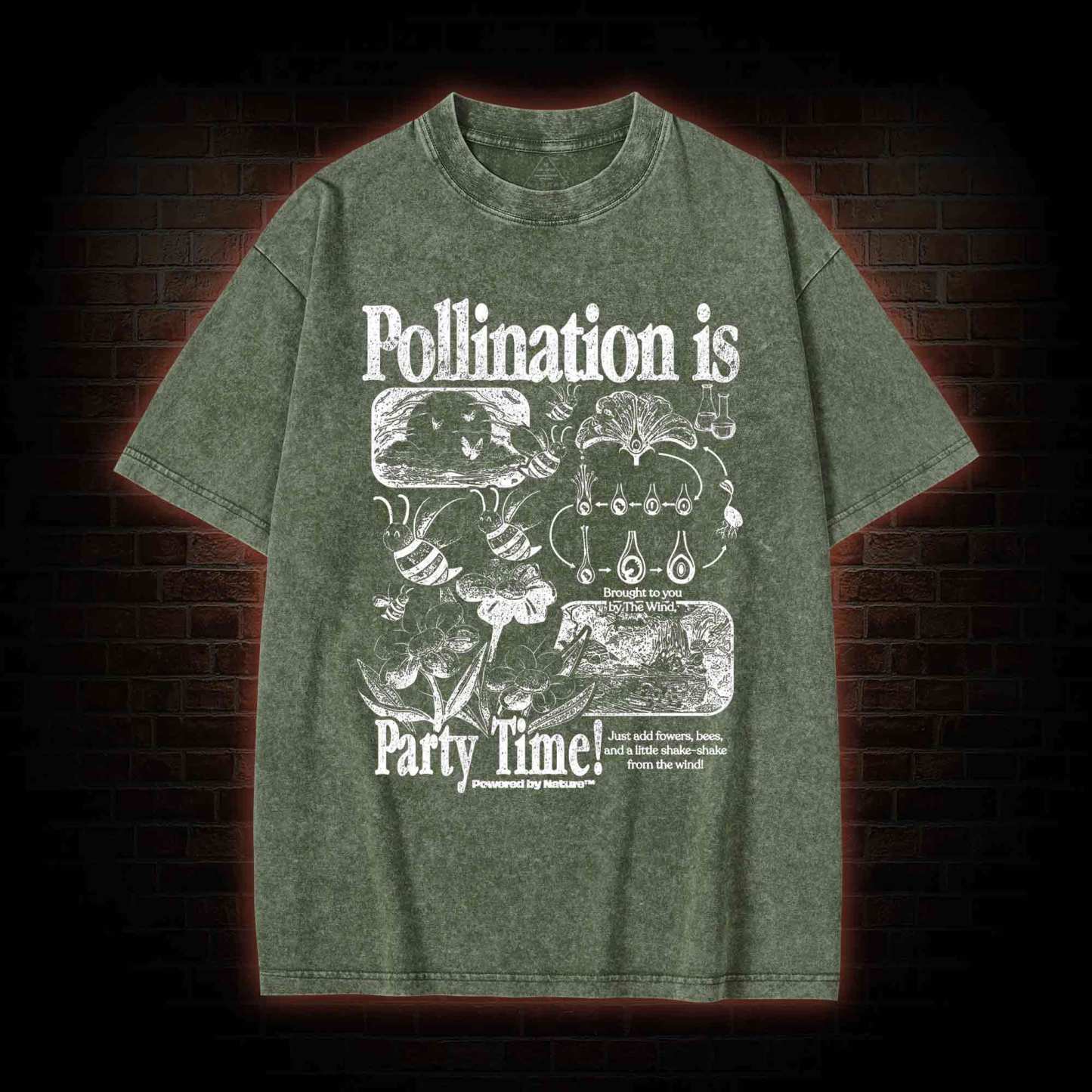 Pollination is Party Time! Washed T-shirt