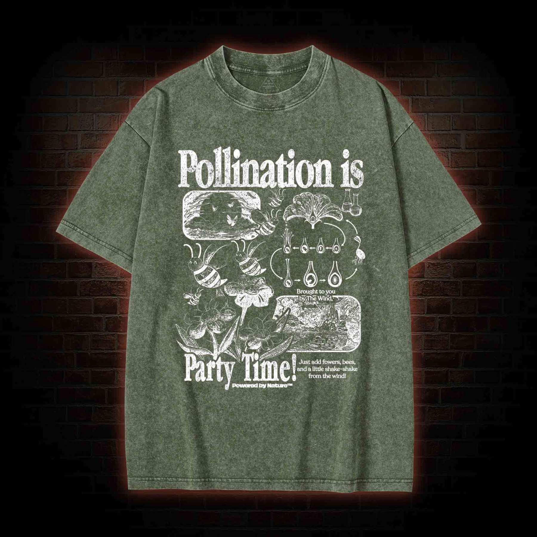 Pollination is Party Time! Washed T-shirt
