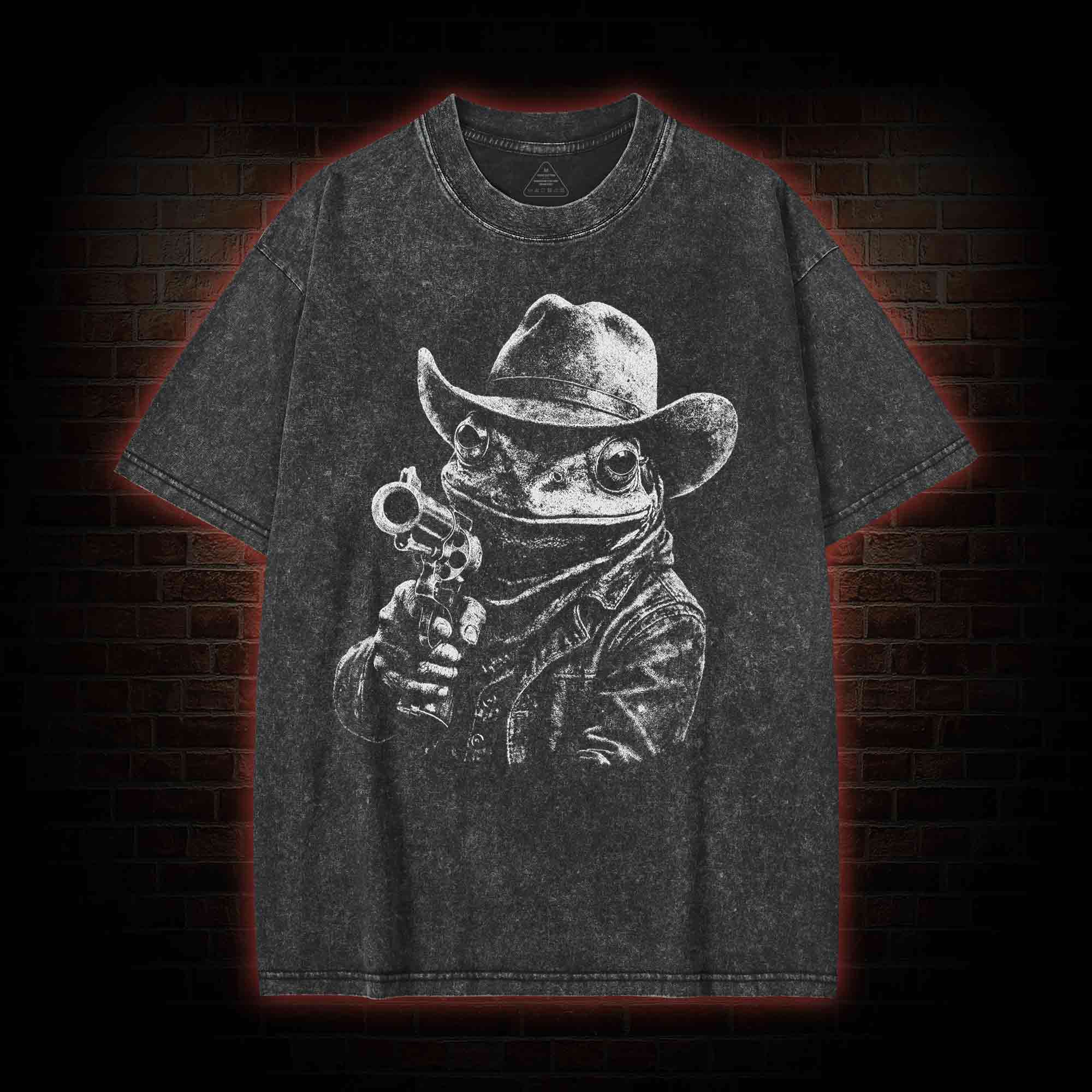 Cowboy Frog Washed T-shirt