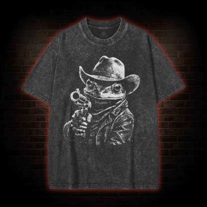 Cowboy Frog Washed T-shirt