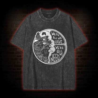 Anarchy Crows Washed T-shirt
