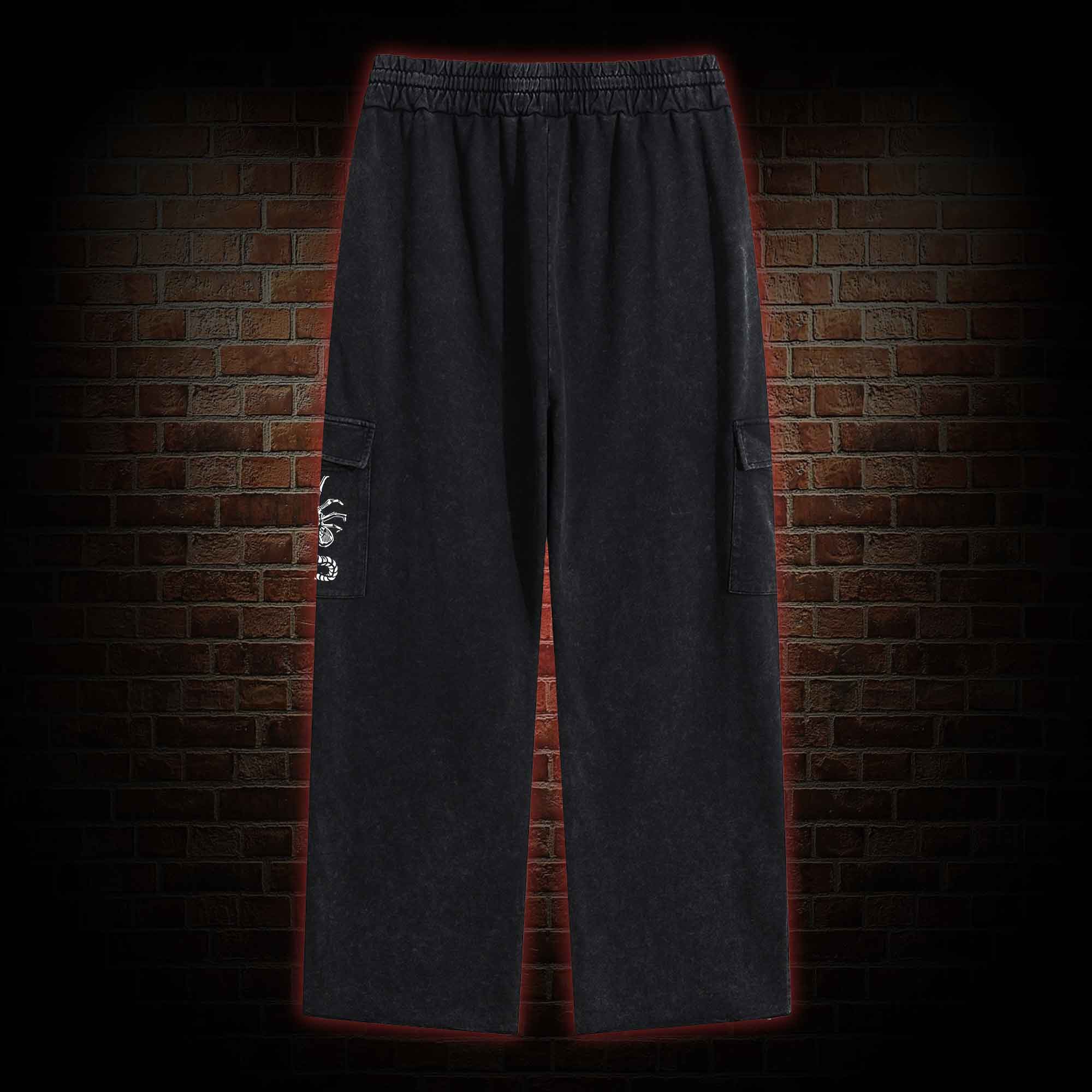 Alien Delivery Guy Washed Cargo Pants