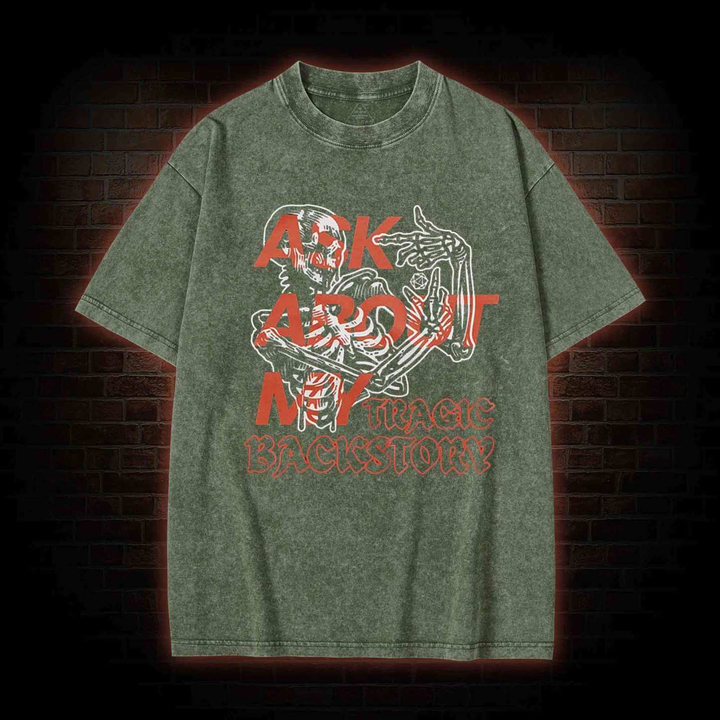 Ask about My Tragic Backstory Washed T-shirt
