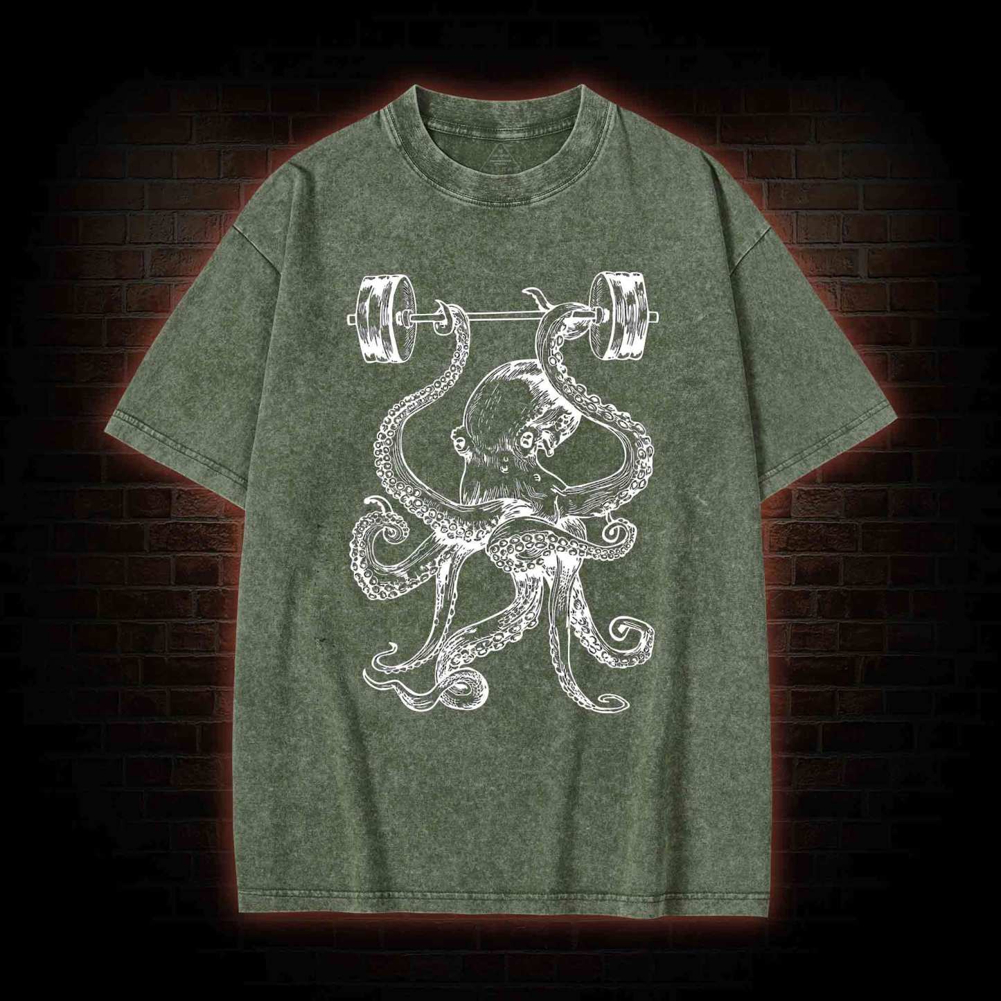 Octopus Weightlifting Washed T-shirt