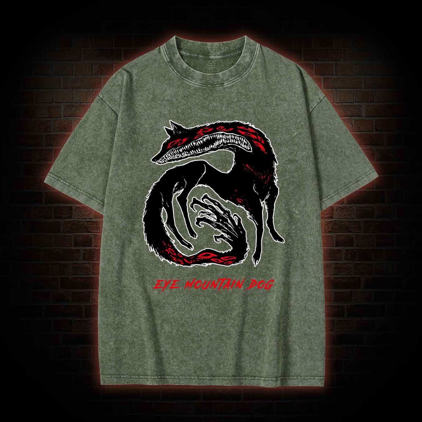 Eye Mountain Dog Washed T-shirt