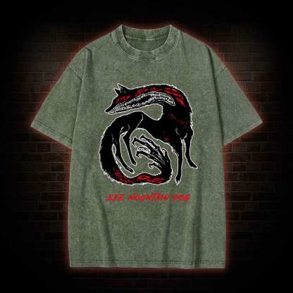 Eye Mountain Dog Washed T-shirt