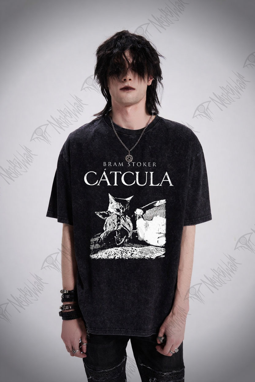 Cat Vampire Washed T-shirt
