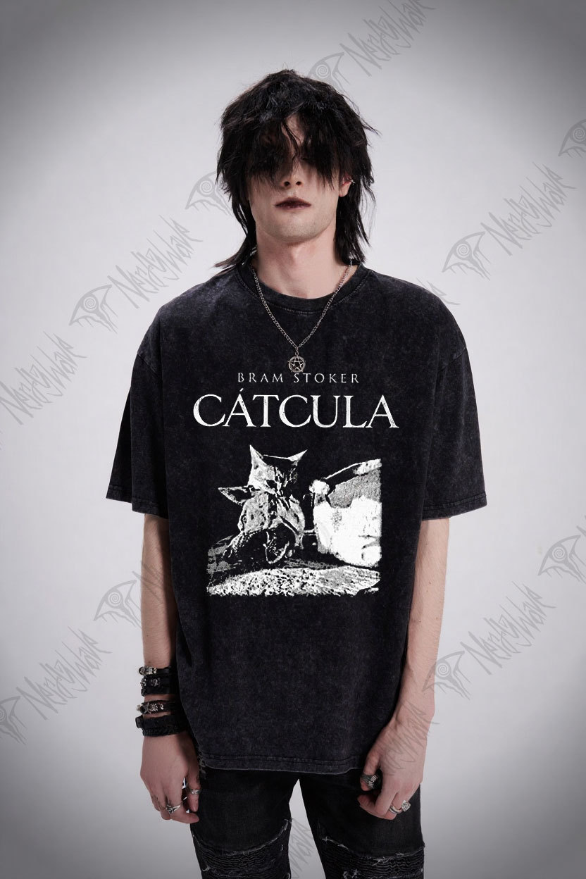 Cat Vampire Washed T-shirt