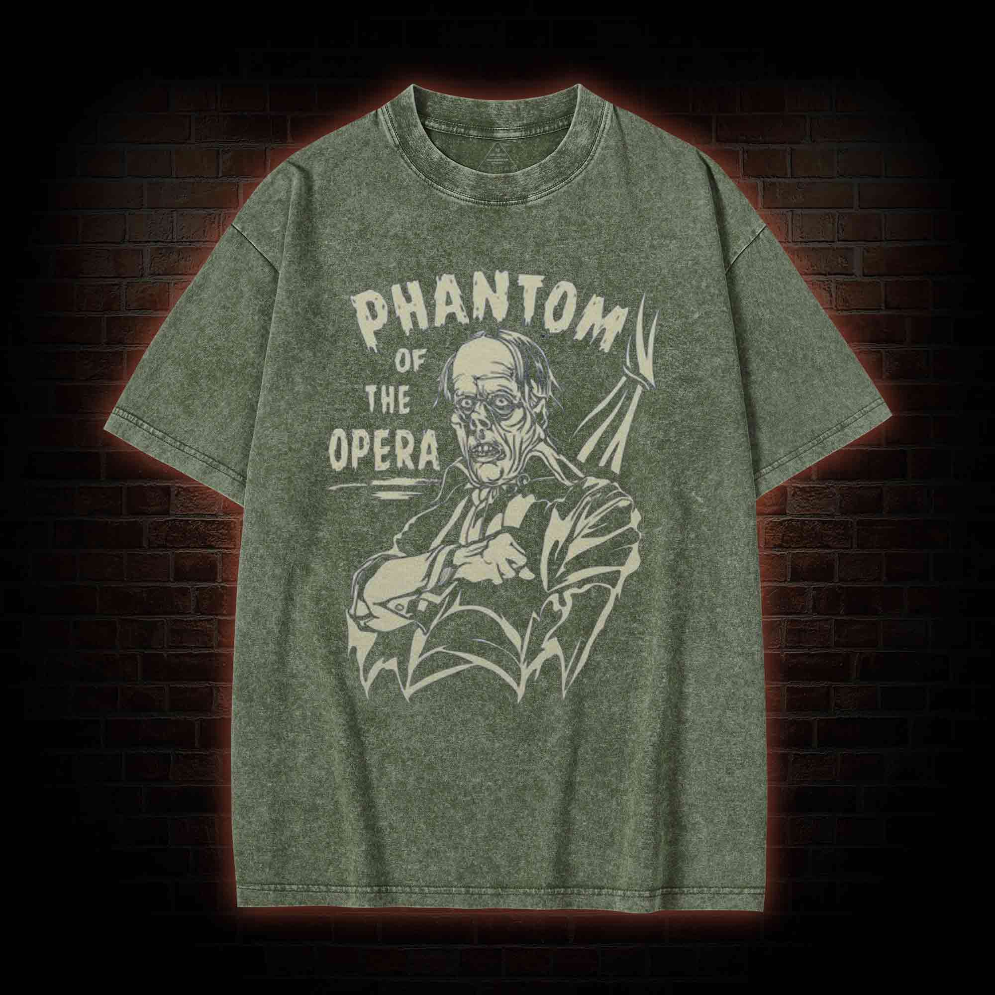 Black Phantom of the Opera Washed T-shirt
